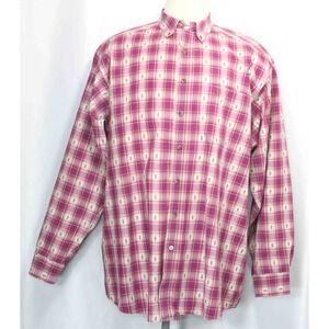 Ariat WF Seamus FTD Terra‎ Rouge L/S Classic Fit Check Western Shirt Mens Sz 2XL